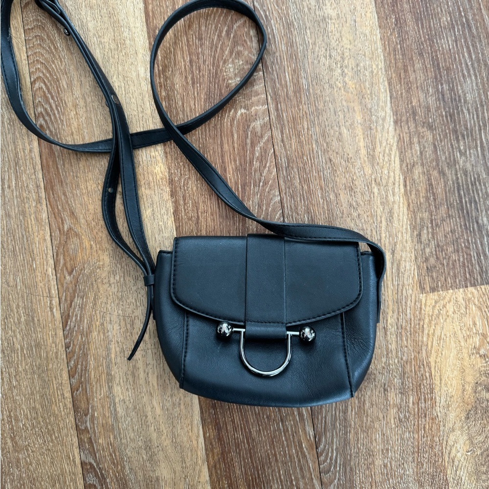 Steve Madden Black Crossbody Bag with Silver Accents